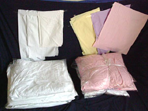 白ウエス　（綿１００％）１０ｋｇ、色ウエス　（約綿７０％+ポリ３０％）10kg